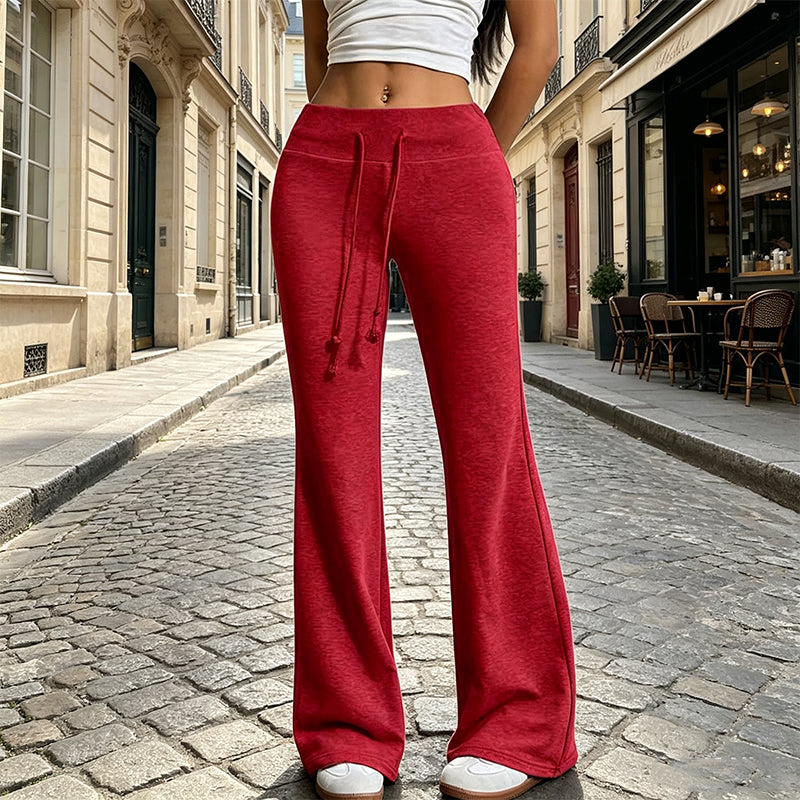 ☀️👖New Arrivals - High-Rise Flared Trousers – Flowing Drape & Versatile Style for Any Casual Occasion