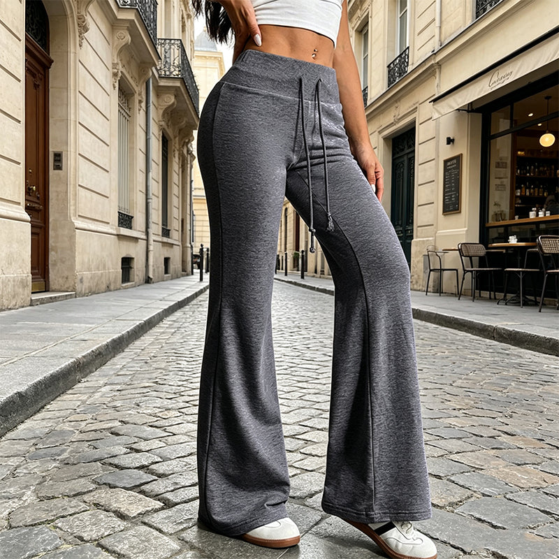 ☀️👖New Arrivals - High-Rise Flared Trousers – Flowing Drape & Versatile Style for Any Casual Occasion