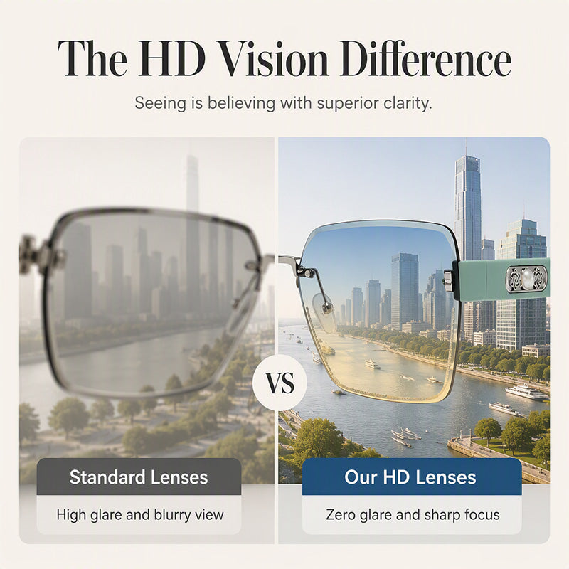 🕶️ -50% OFF! ✨ Women's Rimless Square Sunglasses – HD UV400 Resin & Metal – Oversized Design with Decorative Pearls for a Chic Urban Look 💎