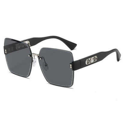 🕶️ -50% OFF! ✨ Women's Rimless Square Sunglasses – HD UV400 Resin & Metal – Oversized Design with Decorative Pearls for a Chic Urban Look 💎