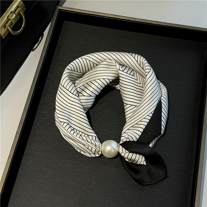 📢📢LIMITED-TIME 50% OFF!!🌸No-Tie Magnetic Pearl Clasp Soft Scarf💟Everyday Versatile Pieces