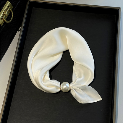 📢📢LIMITED-TIME 50% OFF!!🌸No-Tie Magnetic Pearl Clasp Soft Scarf💟Everyday Versatile Pieces