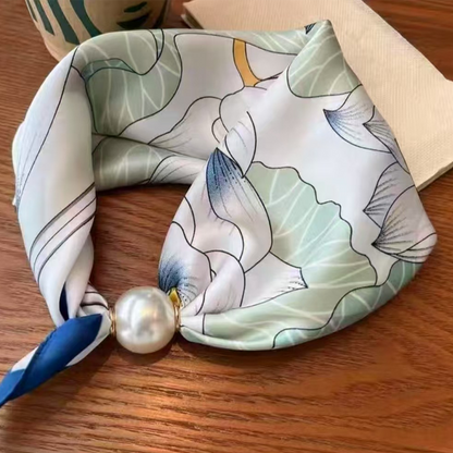 📢📢LIMITED-TIME 50% OFF!!🌸No-Tie Magnetic Pearl Clasp Soft Scarf💟Everyday Versatile Pieces