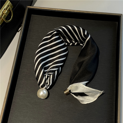📢📢LIMITED-TIME 50% OFF!!🌸No-Tie Magnetic Pearl Clasp Soft Scarf💟Everyday Versatile Pieces