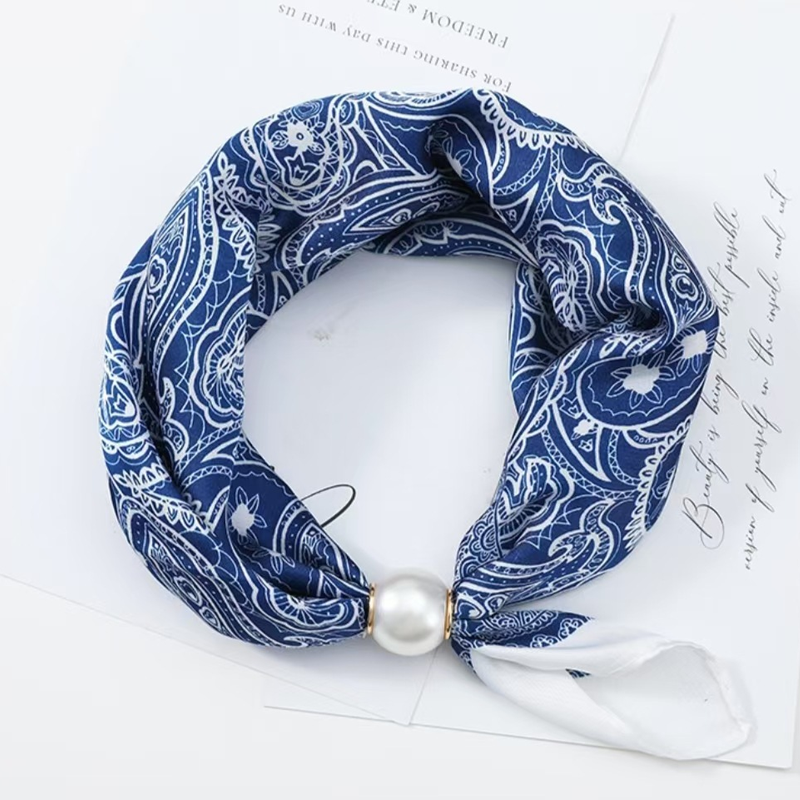 📢📢LIMITED-TIME 50% OFF!!🌸No-Tie Magnetic Pearl Clasp Soft Scarf💟Everyday Versatile Pieces