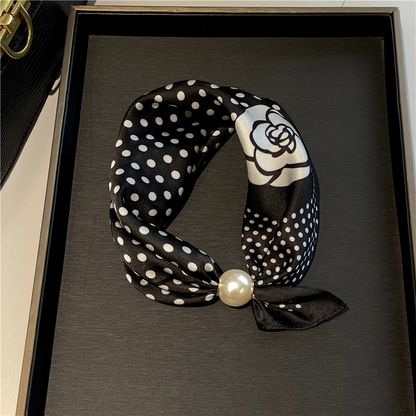 📢📢LIMITED-TIME 50% OFF!!🌸No-Tie Magnetic Pearl Clasp Soft Scarf💟Everyday Versatile Pieces