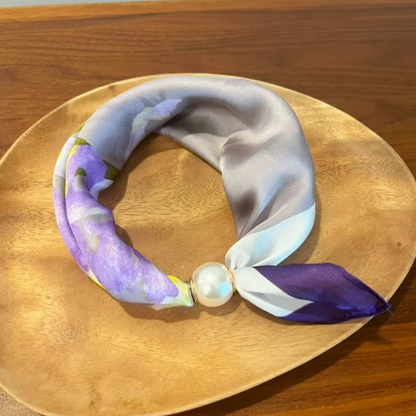 📢📢LIMITED-TIME 50% OFF!!🌸No-Tie Magnetic Pearl Clasp Soft Scarf💟Everyday Versatile Pieces