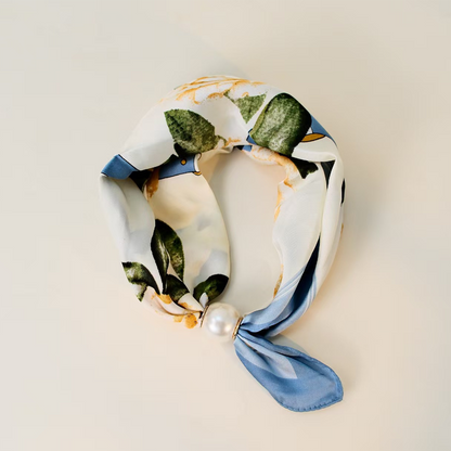📢📢LIMITED-TIME 50% OFF!!🌸No-Tie Magnetic Pearl Clasp Soft Scarf💟Everyday Versatile Pieces