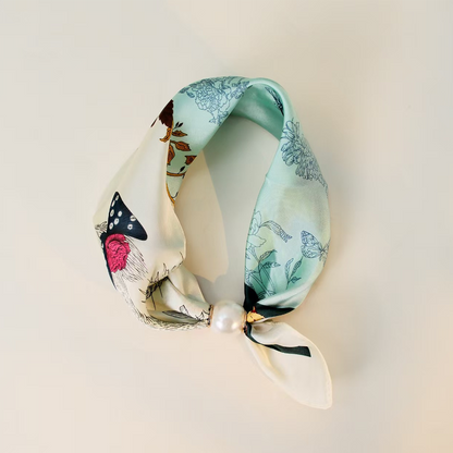 📢📢LIMITED-TIME 50% OFF!!🌸No-Tie Magnetic Pearl Clasp Soft Scarf💟Everyday Versatile Pieces