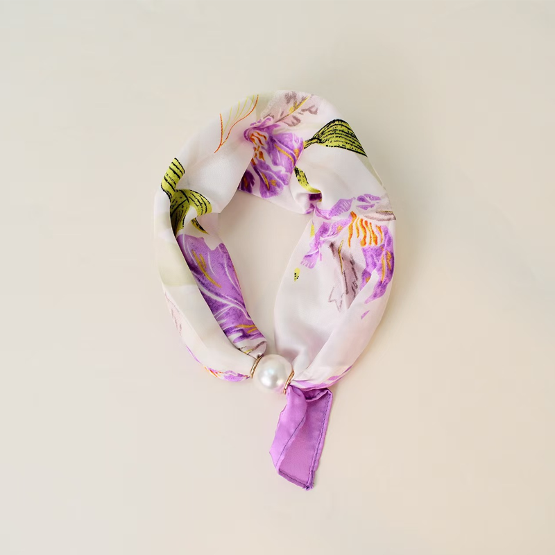 📢📢LIMITED-TIME 50% OFF!!🌸No-Tie Magnetic Pearl Clasp Soft Scarf💟Everyday Versatile Pieces