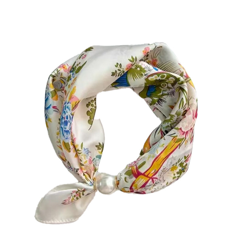 📢📢LIMITED-TIME 50% OFF!!🌸No-Tie Magnetic Pearl Clasp Soft Scarf💟Everyday Versatile Pieces