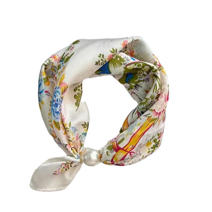 📢📢LIMITED-TIME 50% OFF!!🌸No-Tie Magnetic Pearl Clasp Soft Scarf💟Everyday Versatile Pieces