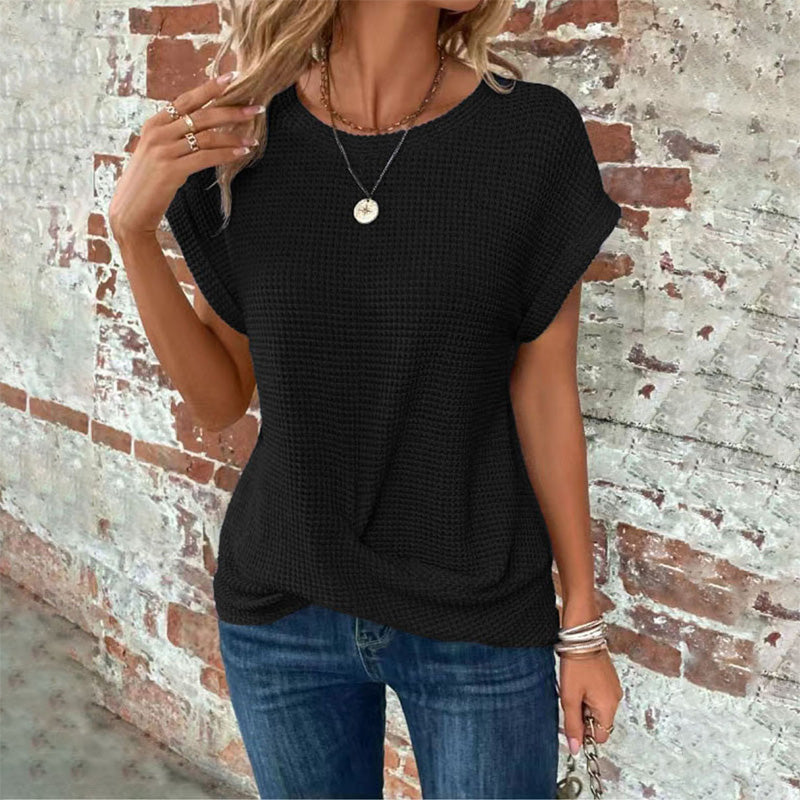 👗 50% OFF RIGHT NOW! 🦇 Women's summer T-shirt with crocheted batwing sleeves – Boho crochet, airy sleeves, and lightweight fabric – Perfect for warm days and a relaxed style ☀️