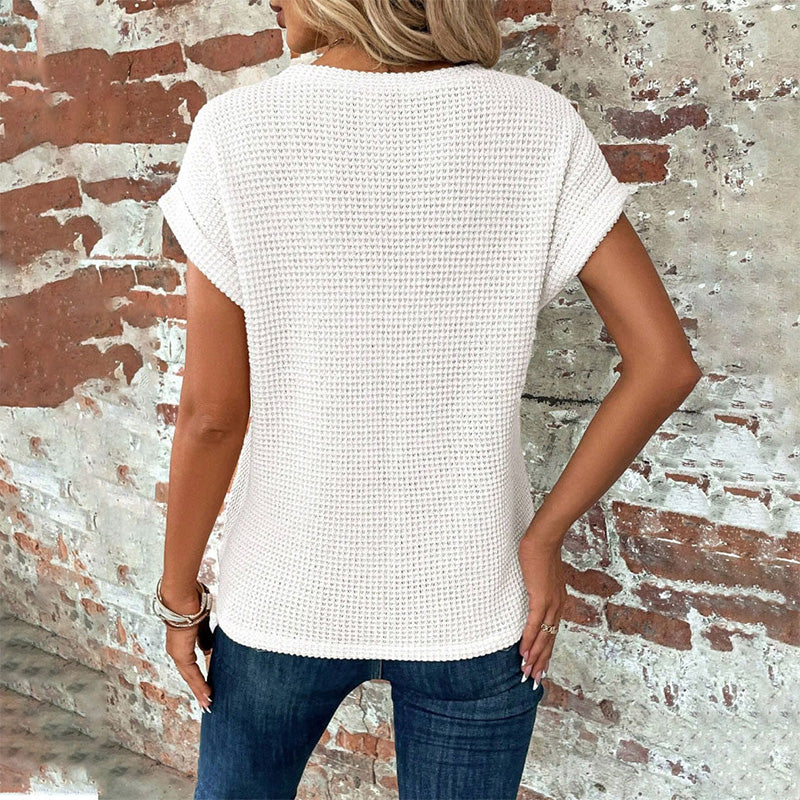 👗 50% OFF RIGHT NOW! 🦇 Women's summer T-shirt with crocheted batwing sleeves – Boho crochet, airy sleeves, and lightweight fabric – Perfect for warm days and a relaxed style ☀️