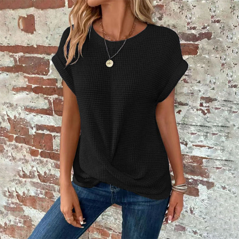 👗 50% OFF RIGHT NOW! 🦇 Women's summer T-shirt with crocheted batwing sleeves – Boho crochet, airy sleeves, and lightweight fabric – Perfect for warm days and a relaxed style ☀️