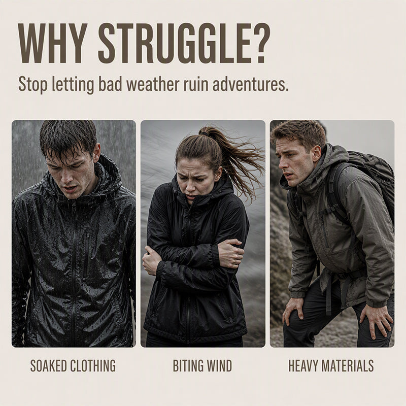 📢📢2026 HOT SALE FREE SHIPPING!!🔥Windproof Hooded Cargo Jacket Waterproof Outdoor Streetwear Coat