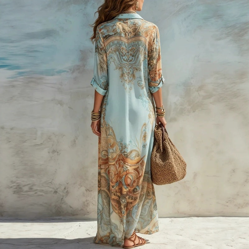📢📢2026 HOT SALE FREE SHIPPING!!🔥Women's Elegant Retro Print Maxi Dress