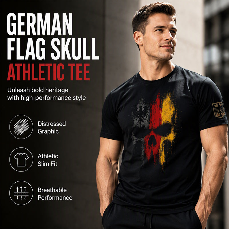 Men's German Flag Skull T-Shirt