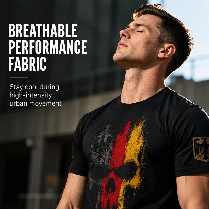Men's German Flag Skull T-Shirt