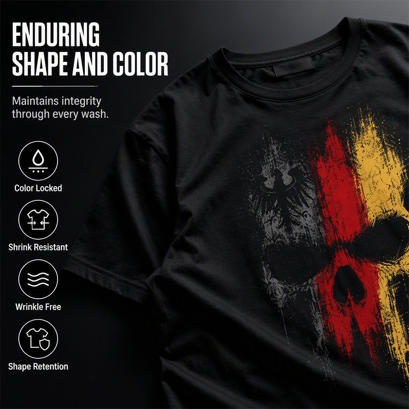 Men's German Flag Skull T-Shirt