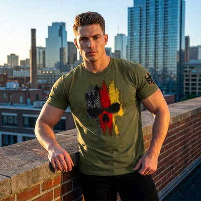 Men's German Flag Skull T-Shirt