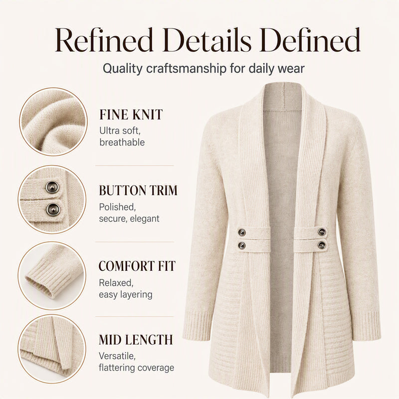 🔥 2026 Fresh Drops | Flat 50% OFF Today! 💸Women's Casual Double-Breasted Knit Cardigan