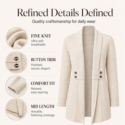 🔥 2026 Fresh Drops | Flat 50% OFF Today! 💸Women's Casual Double-Breasted Knit Cardigan