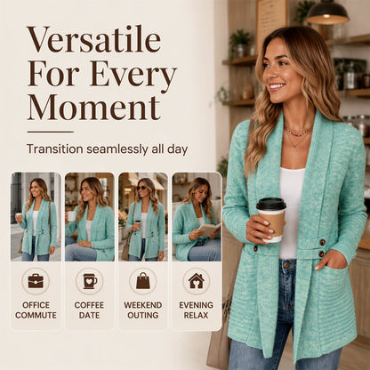 🔥 2026 Fresh Drops | Flat 50% OFF Today! 💸Women's Casual Double-Breasted Knit Cardigan