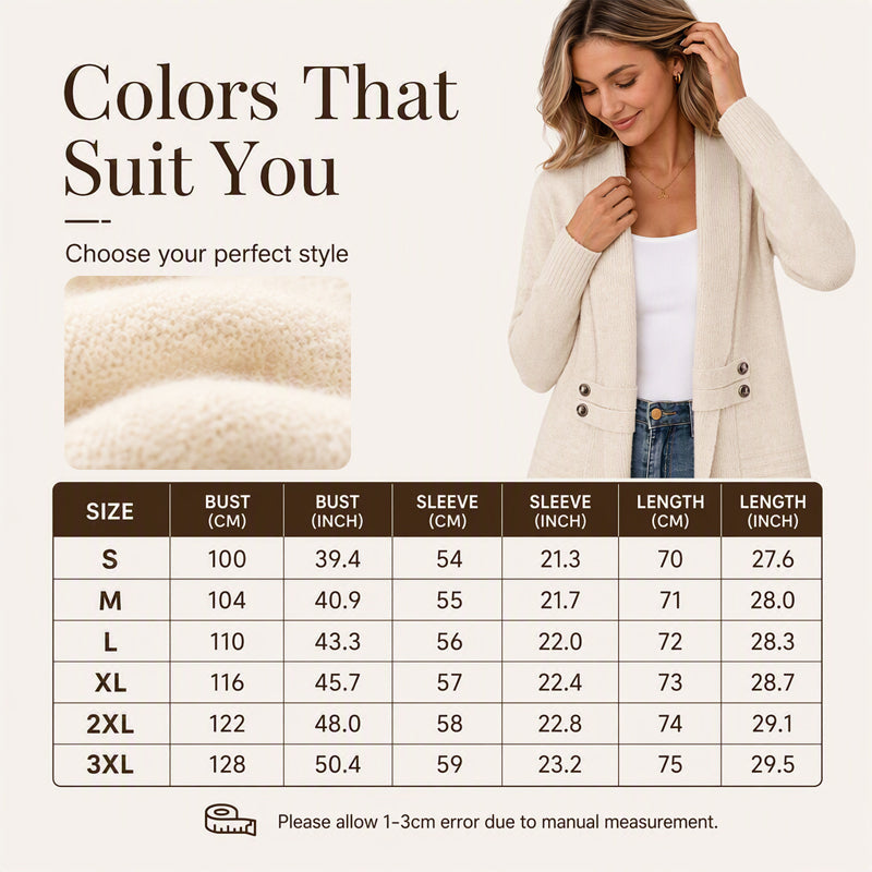 🔥 2026 Fresh Drops | Flat 50% OFF Today! 💸Women's Casual Double-Breasted Knit Cardigan