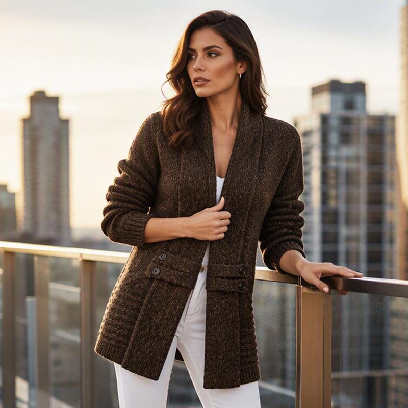🔥 2026 Fresh Drops | Flat 50% OFF Today! 💸Women's Casual Double-Breasted Knit Cardigan
