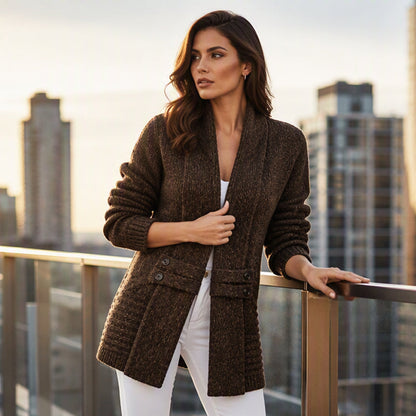 🔥 2026 Fresh Drops | Flat 50% OFF Today! 💸Women's Casual Double-Breasted Knit Cardigan