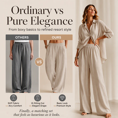 🌸Hot Sale 50% OFF👖 Women's Elastic Waist Wide-Leg Pants – Flattering Relaxed Fit For Everyday Comfort & Style 🤍