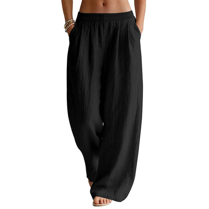 🌸Hot Sale 50% OFF👖 Women's Elastic Waist Wide-Leg Pants – Flattering Relaxed Fit For Everyday Comfort & Style 🤍