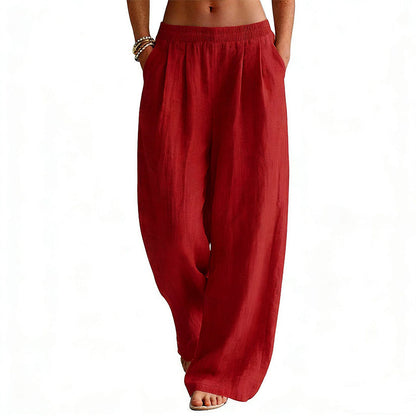 🌸Hot Sale 50% OFF👖 Women's Elastic Waist Wide-Leg Pants – Flattering Relaxed Fit For Everyday Comfort & Style 🤍