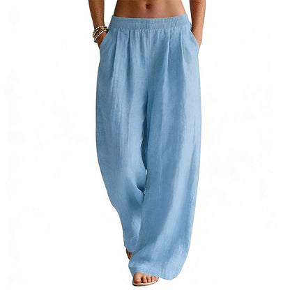 🌸Hot Sale 50% OFF👖 Women's Elastic Waist Wide-Leg Pants – Flattering Relaxed Fit For Everyday Comfort & Style 🤍