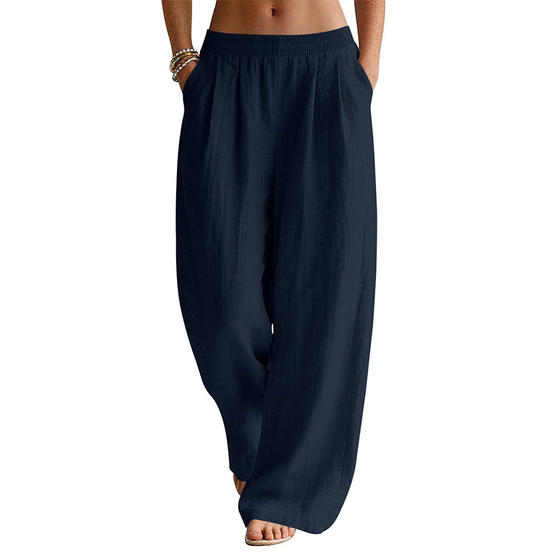 🌸Hot Sale 50% OFF👖 Women's Elastic Waist Wide-Leg Pants – Flattering Relaxed Fit For Everyday Comfort & Style 🤍