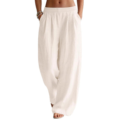 🌸Hot Sale 50% OFF👖 Women's Elastic Waist Wide-Leg Pants – Flattering Relaxed Fit For Everyday Comfort & Style 🤍