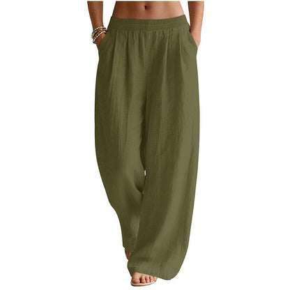 🌸Hot Sale 50% OFF👖 Women's Elastic Waist Wide-Leg Pants – Flattering Relaxed Fit For Everyday Comfort & Style 🤍