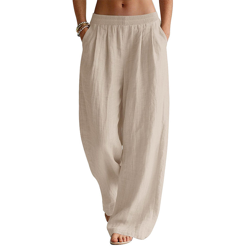 💥 Flash Sale! 2026 New Arrivals 50% OFF 🏃‍♀️Women's Elastic Waist Wide-Leg Pants