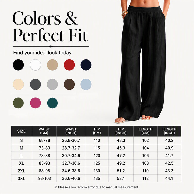 💥 Flash Sale! 2026 New Arrivals 50% OFF 🏃‍♀️Women's Elastic Waist Wide-Leg Pants