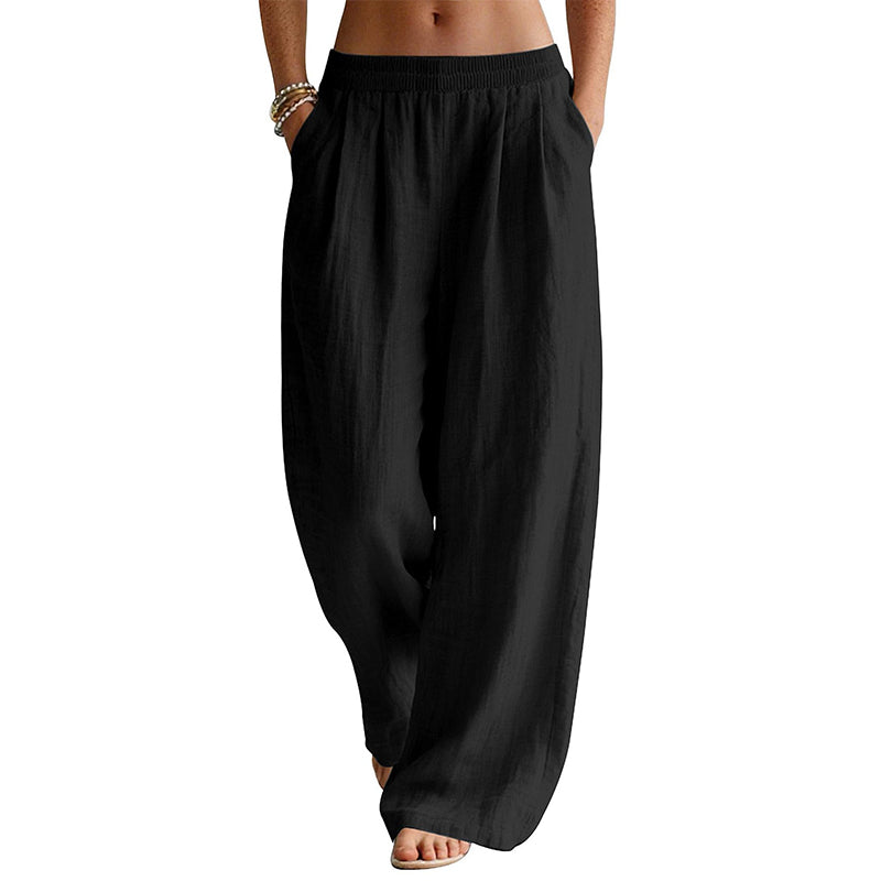 💥 Flash Sale! 2026 New Arrivals 50% OFF 🏃‍♀️Women's Elastic Waist Wide-Leg Pants