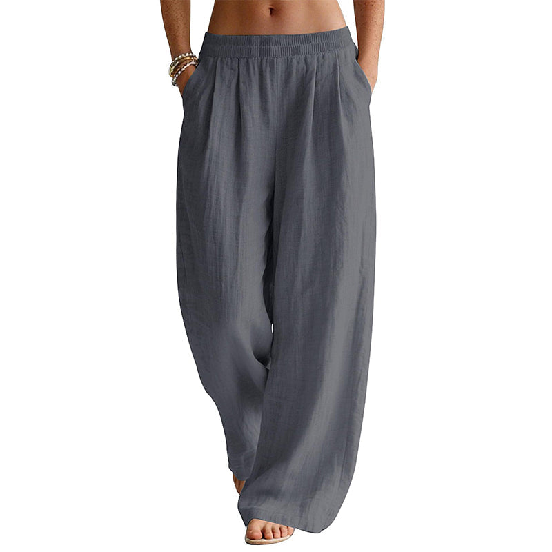 💥 Flash Sale! 2026 New Arrivals 50% OFF 🏃‍♀️Women's Elastic Waist Wide-Leg Pants