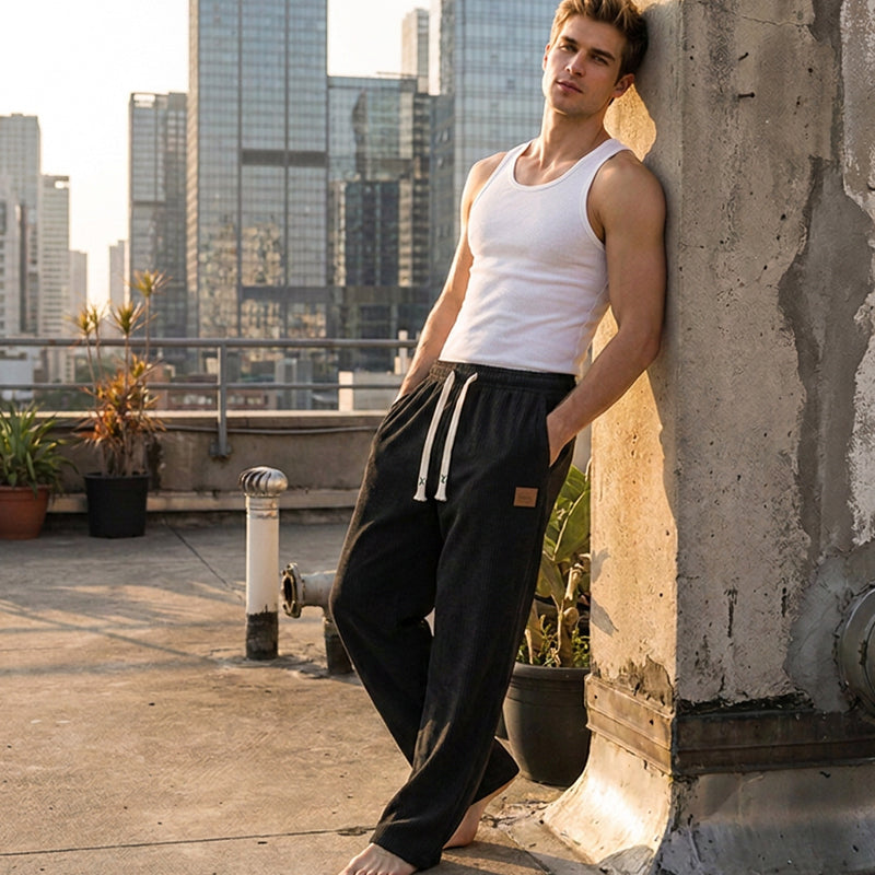 🚨 2026 New Arrivals | 50% OFF & FREE SHIPPING!  🛍️ Men's Casual Wide Leg Sweatpants-Soft Fabric,Relaxed Fit, Adjustable Waist