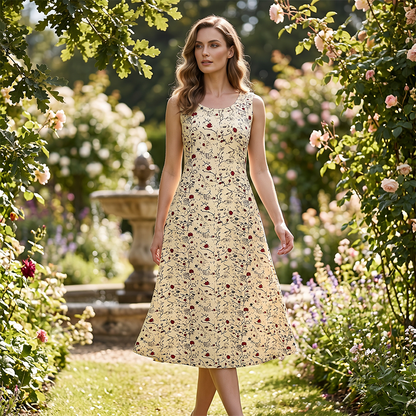 🥳2026 HOT SALE🥳💞Women's Floral Print Sleeveless Maxi Dress with Pockets