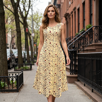 🥳2026 HOT SALE🥳💞Women's Floral Print Sleeveless Maxi Dress with Pockets