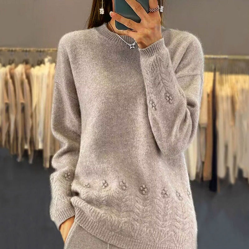 📢📢LIMITED-TIME SPECIAL!!💖【S-XL】Women's Retro Solid Color Crewneck Knit Sweater