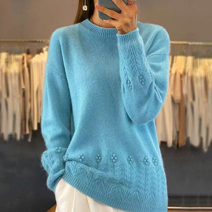 📢📢LIMITED-TIME SPECIAL!!💖【S-XL】Women's Retro Solid Color Crewneck Knit Sweater