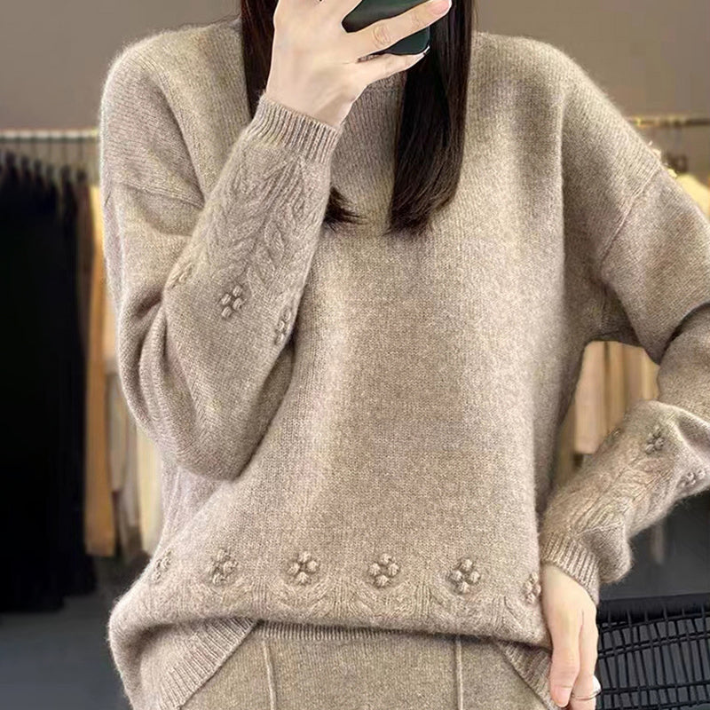 📢📢LIMITED-TIME SPECIAL!!💖【S-XL】Women's Retro Solid Color Crewneck Knit Sweater
