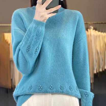 📢📢LIMITED-TIME SPECIAL!!💖【S-XL】Women's Retro Solid Color Crewneck Knit Sweater