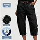 👖 LIMITED-TIME 35% OFF! ✨ Women's Casual Stretchy Cropped Denim Pants – Barrel Fit, Mid-Waist, Multi-Pockets 🌿